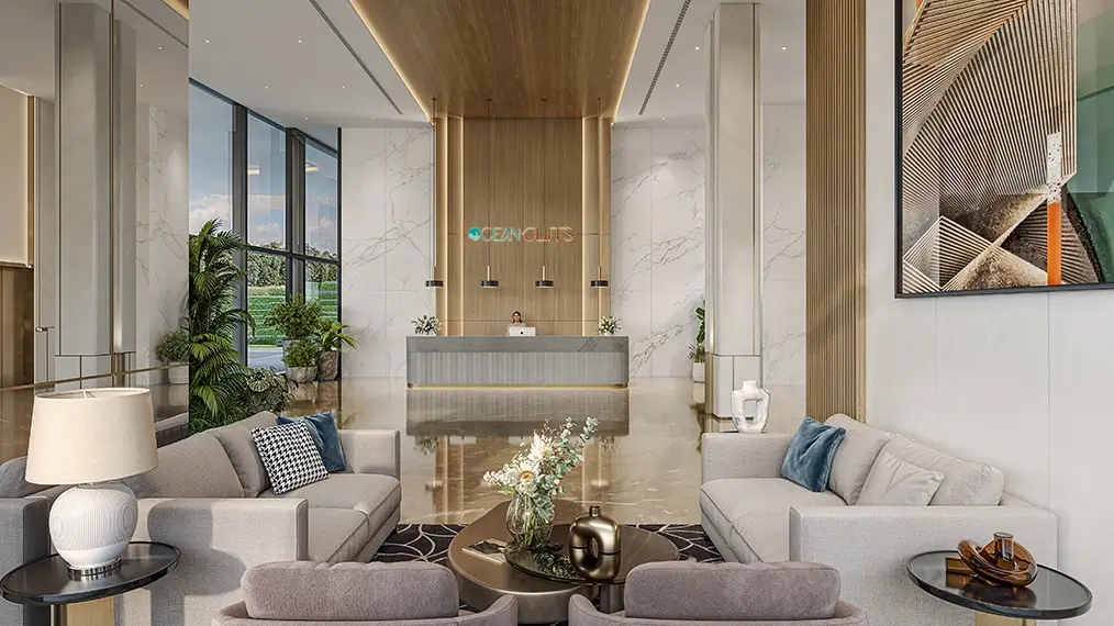 20-Foot tall clubhouse lobby