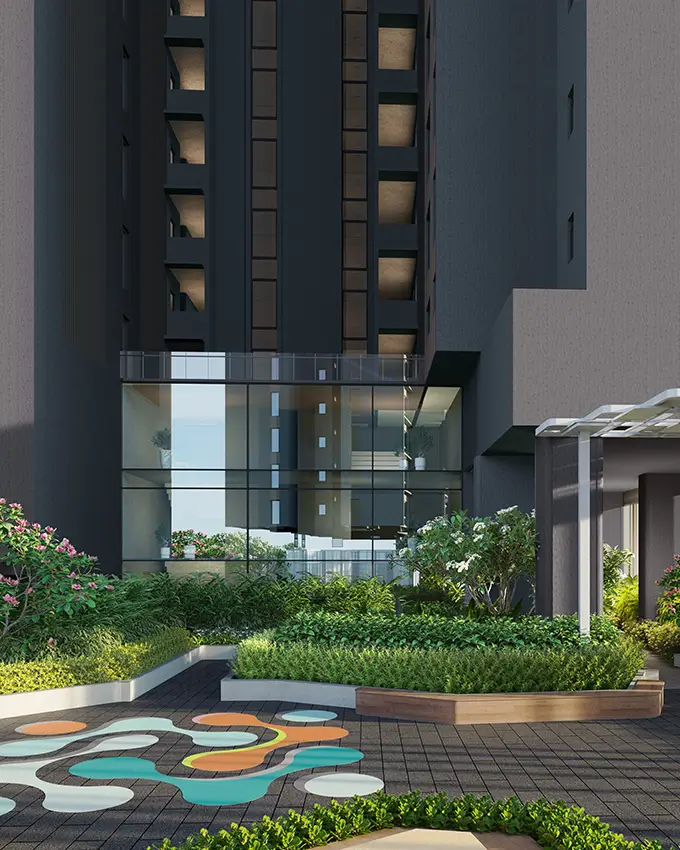Outdoor basketball court at Atlis Ocean Cliffs residential community